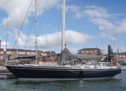 Swan yacht at marina